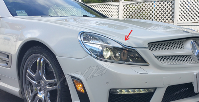Custom Mercedes SL Convertible Chrome Accessories (2009 - 2012) - $149.00 (Part #MB-005-CA)